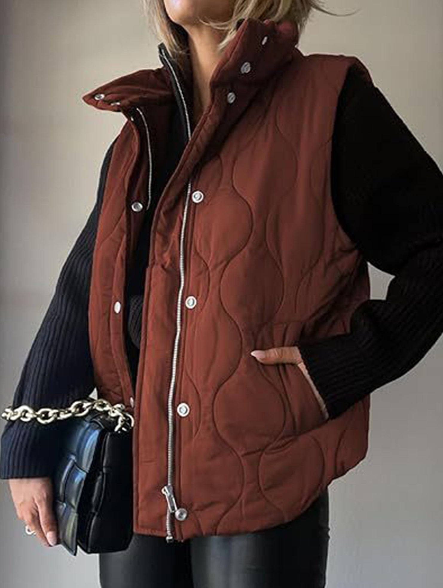 Fashionable and casual solid color cotton vest_CWOV00324