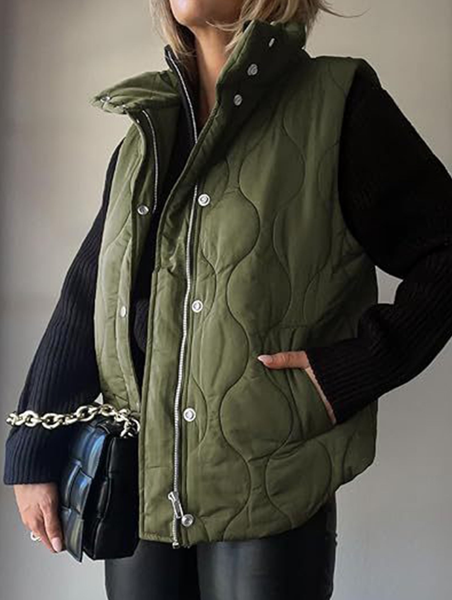 Fashionable and casual solid color cotton vest_CWOV00324