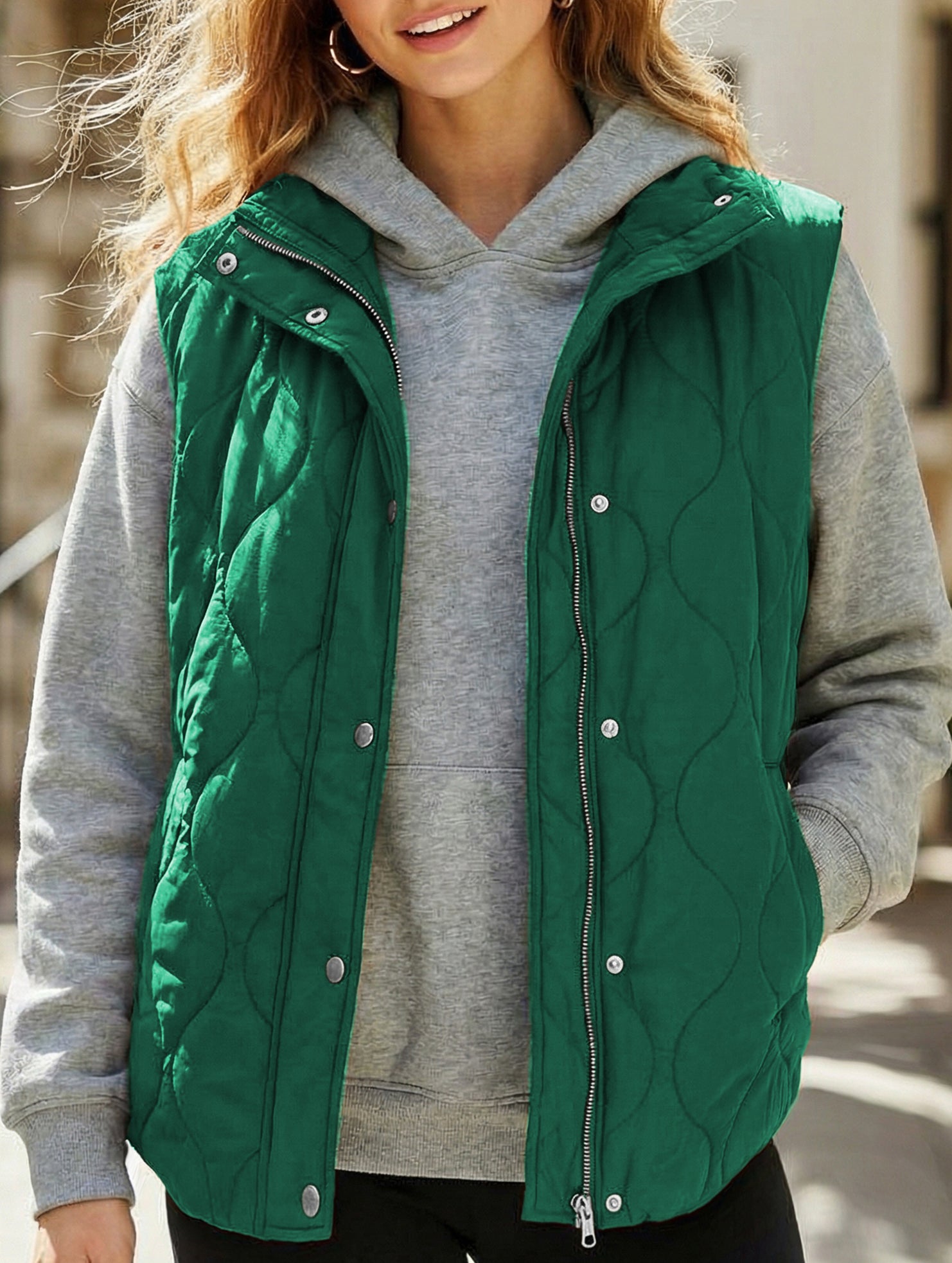 Fashionable and casual solid color cotton vest_CWOV00324