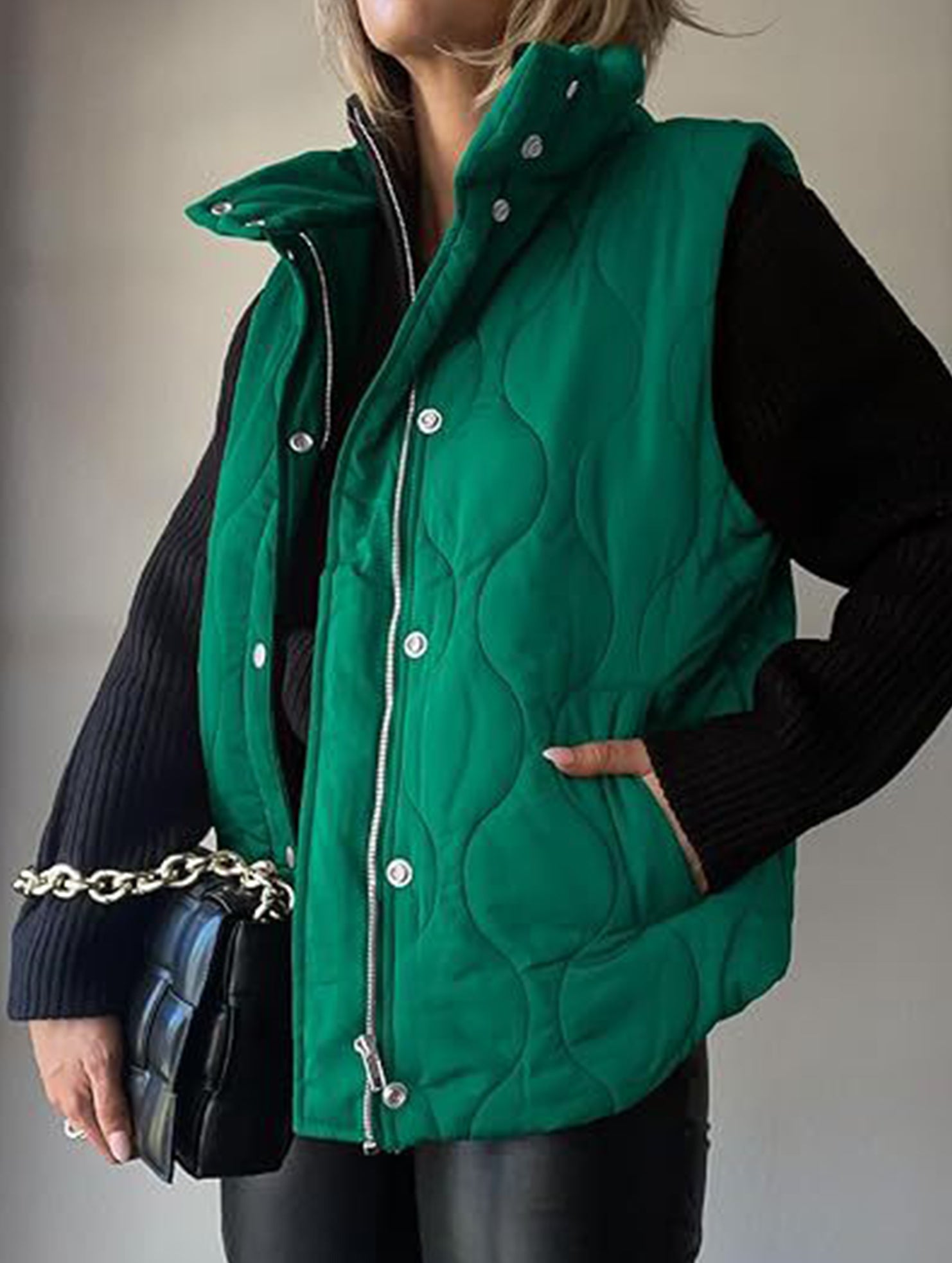 Fashionable and casual solid color cotton vest_CWOV00324