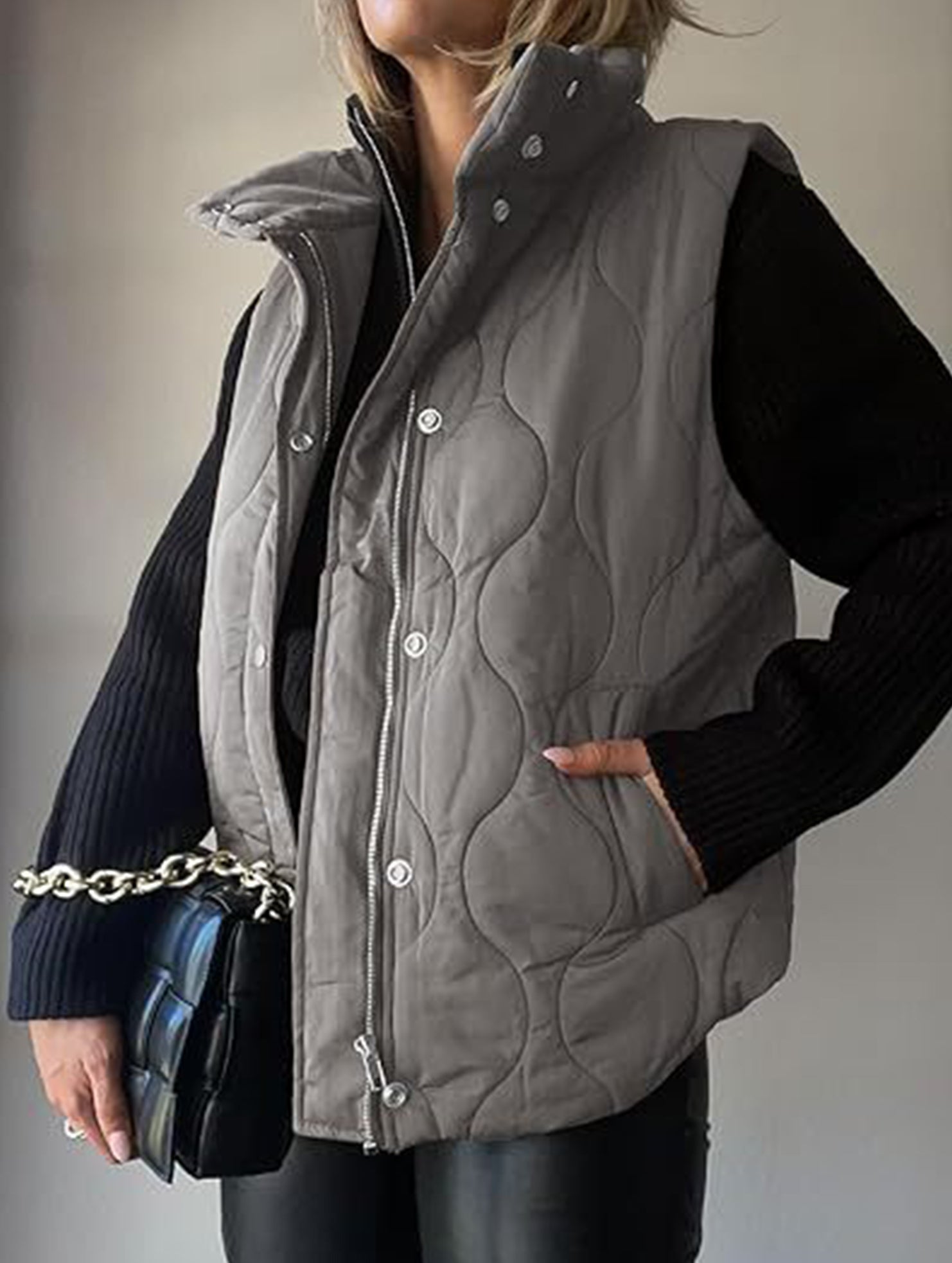 Fashionable and casual solid color cotton vest_CWOV00324