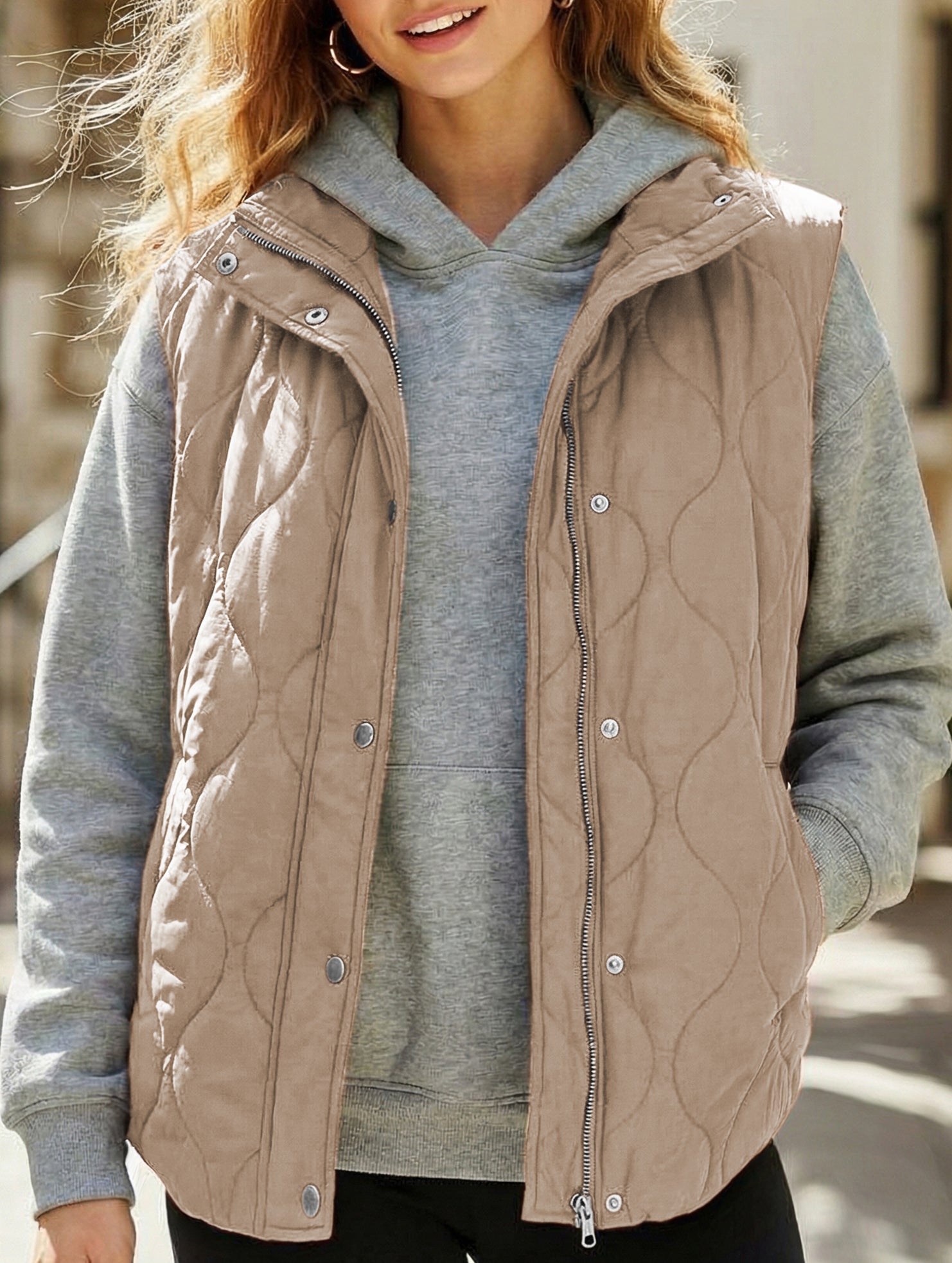 Fashionable and casual solid color cotton vest_CWOV00324