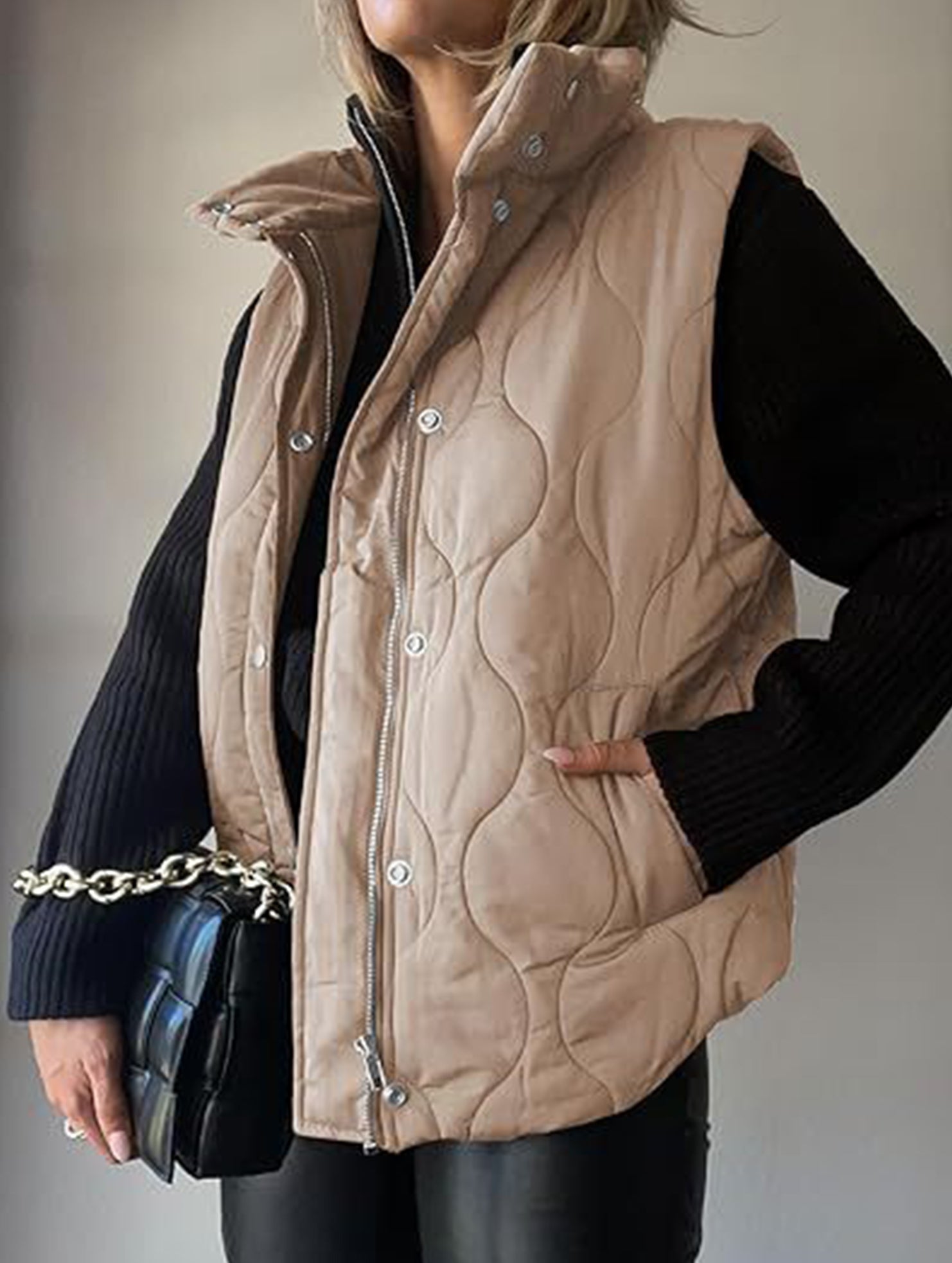 Fashionable and casual solid color cotton vest_CWOV00324