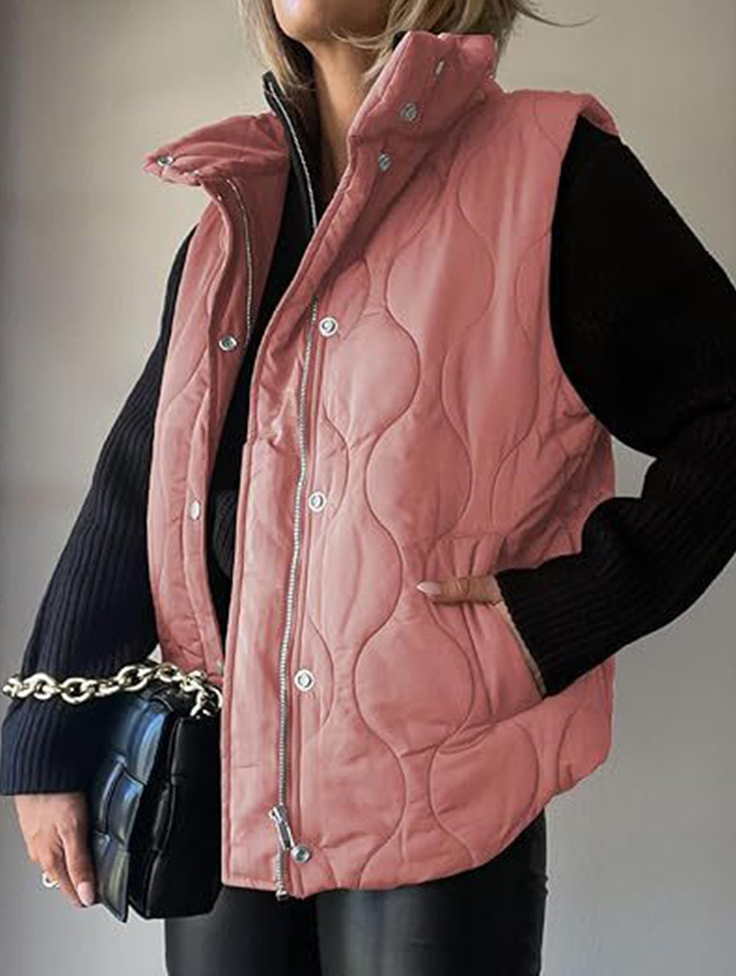 Fashionable and casual solid color cotton vest_CWOV00324