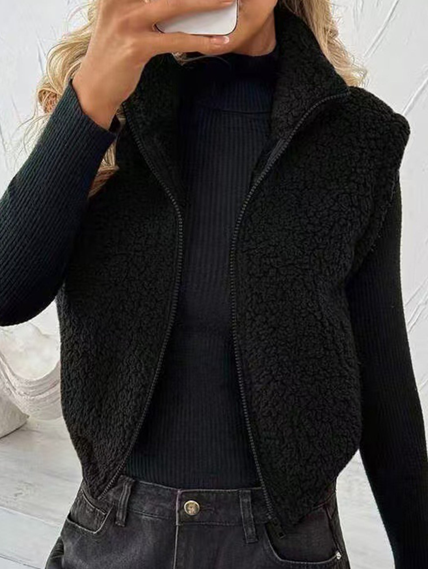 Reversible Fleece Zip Collar Vest_CWOV00338