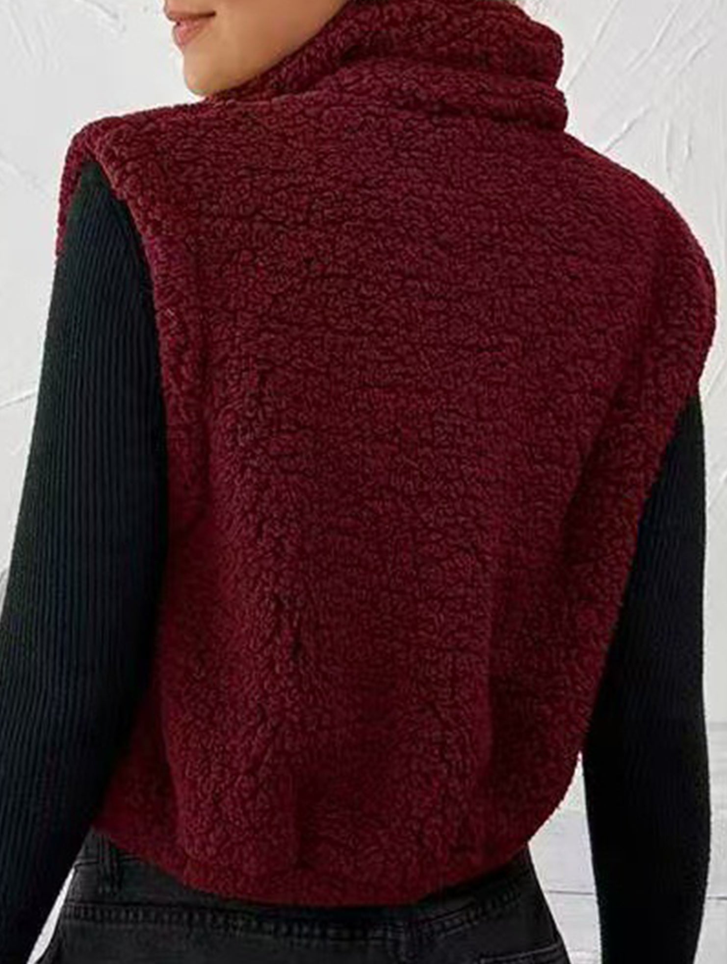 Reversible Fleece Zip Collar Vest_CWOV00338
