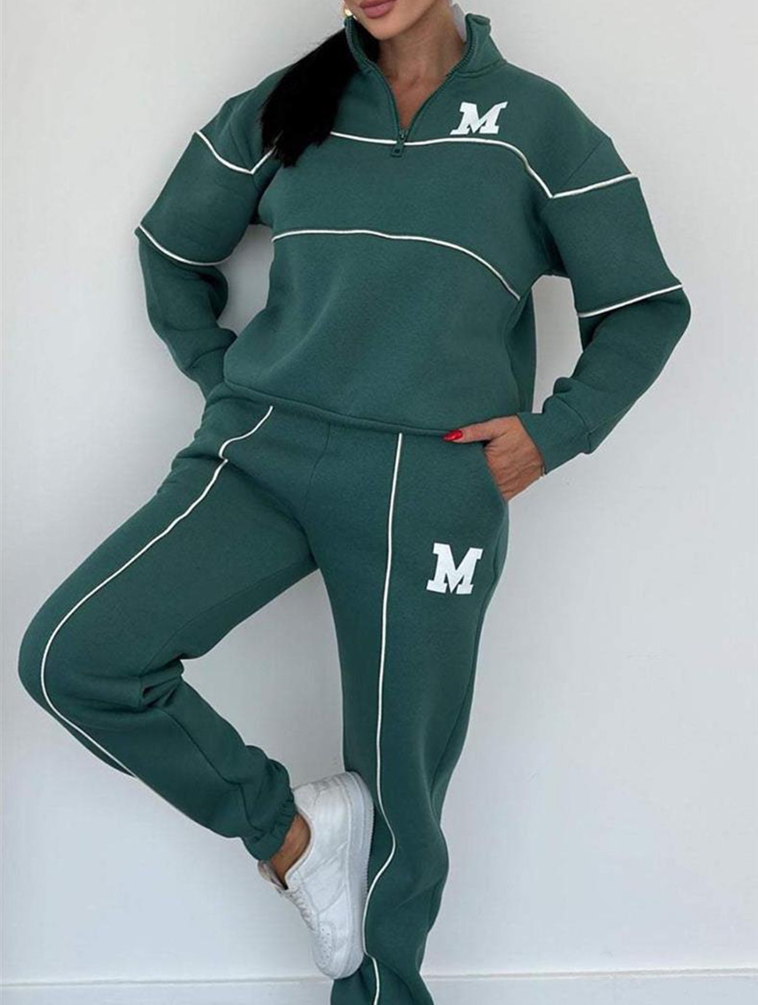 Letter long-sleeved casual sportswear set_CWSBSL00060
