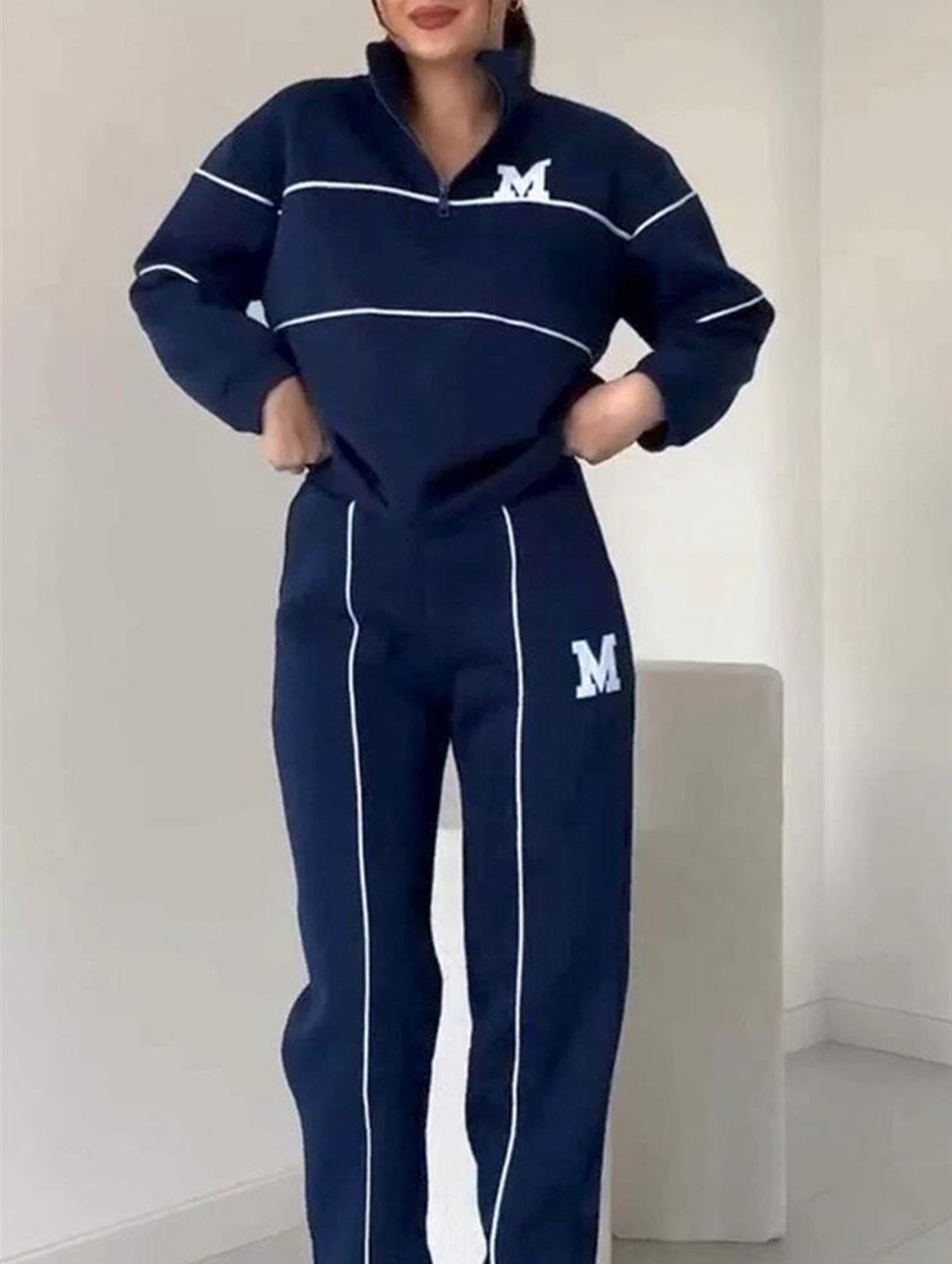 Letter long-sleeved casual sportswear set_CWSBSL00060