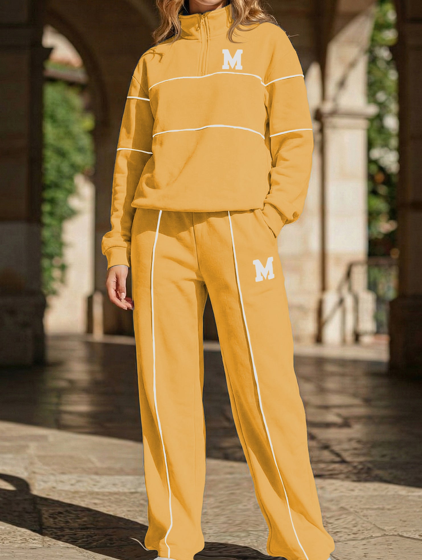 Letter long-sleeved casual sportswear set_CWSBSL00060