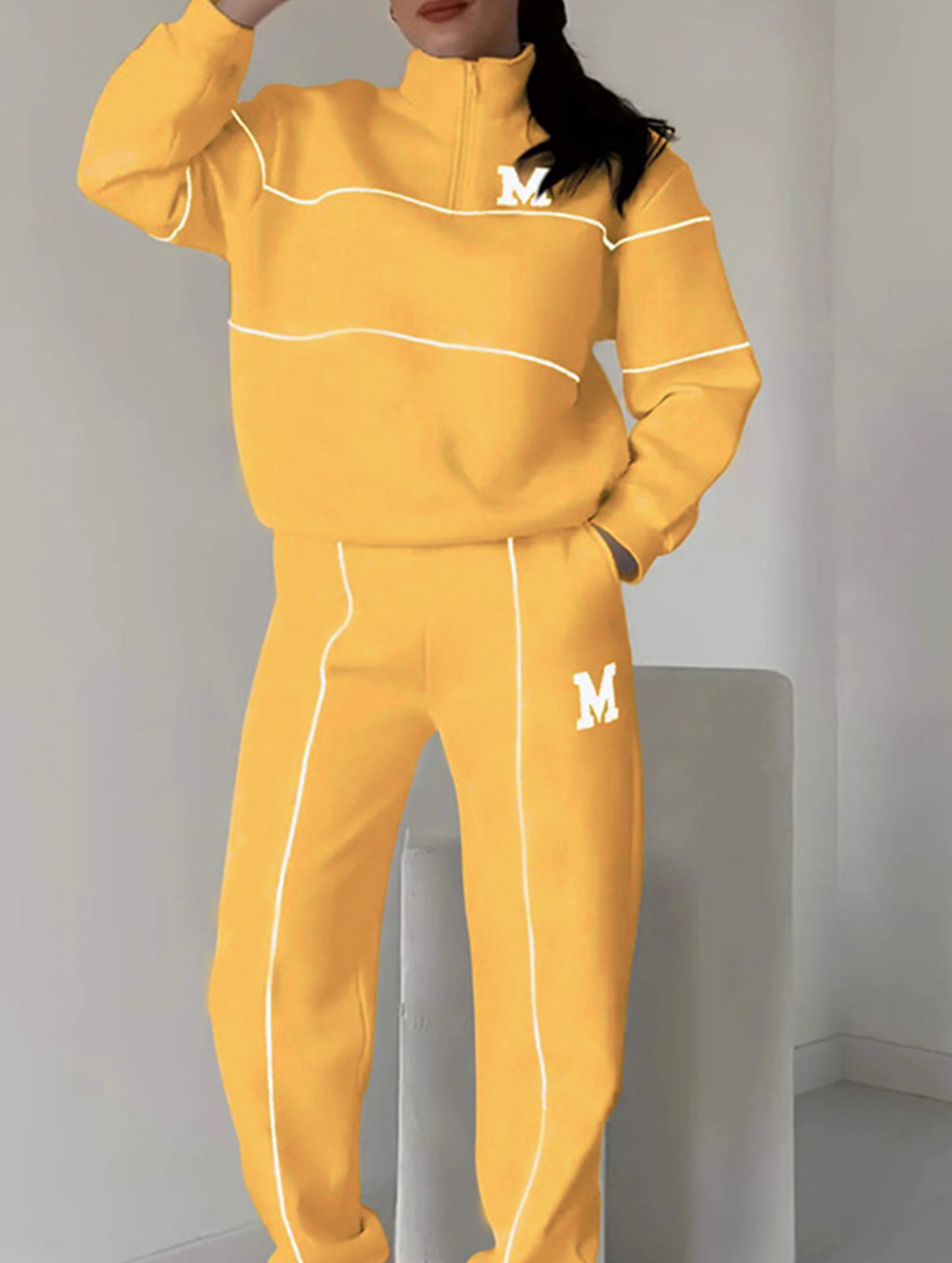 Letter long-sleeved casual sportswear set_CWSBSL00060