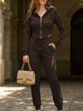 Women's tapered cardigan casual sportswear set_CWSBSL00061
