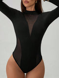 Sheer Mesh Mock Neck Long Sleeve Bodysuit_CWSBSL00065