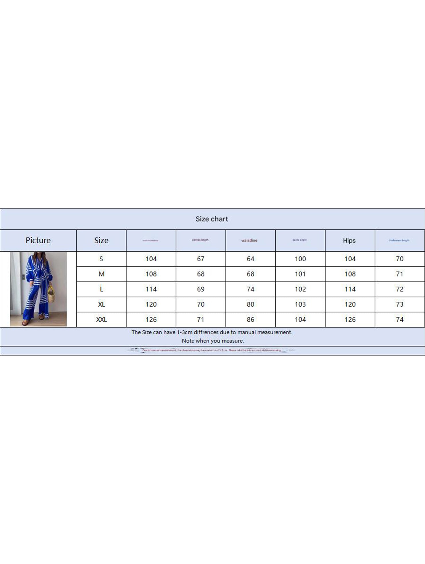 Striped Pleated Shirt and Wide Leg Pants Set_CWSJB00036