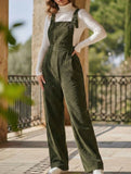 Corduroy solid color jumpsuit