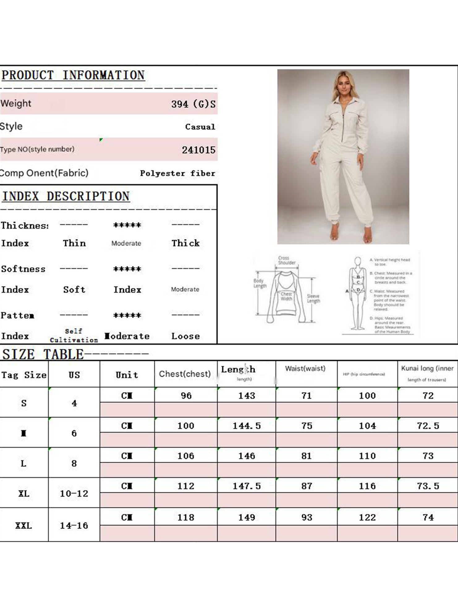 Utility Zip Waist Fit Jumpsuit_CWSJS00412