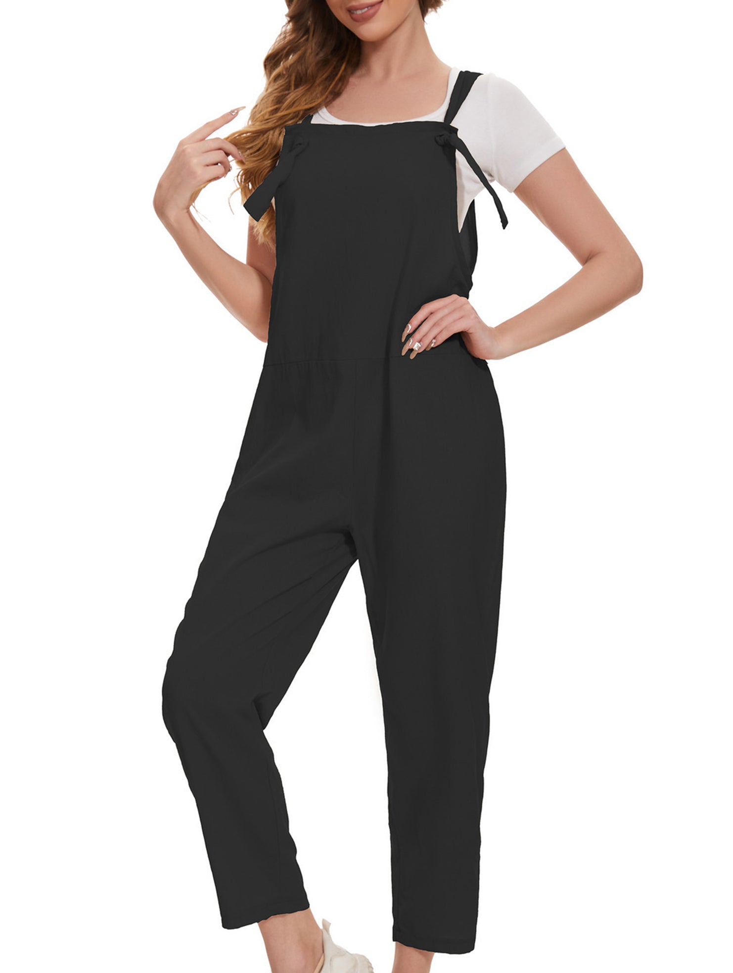 Plus Size Loose Strap Jumpsuit