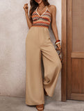 Tribal Embroidered Halter Jumpsuit
