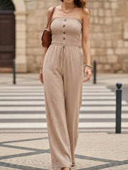 Strapless Drawstring Jumpsuit_CWSJS00522