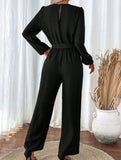 Casual Zip Neck Belted Jumpsuit_CWSR00159
