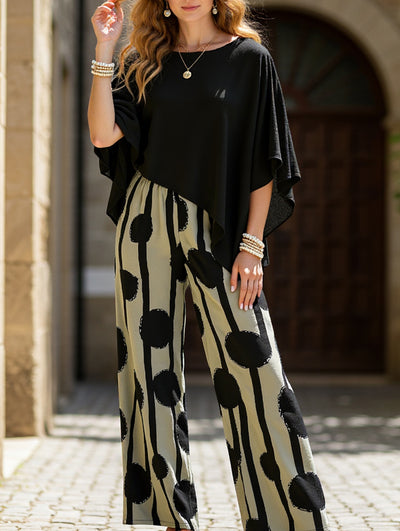 casual printed trouser suit