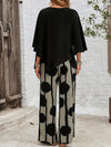 casual printed trouser suit