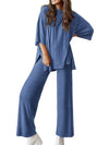 Casual round neck loose T-side suit