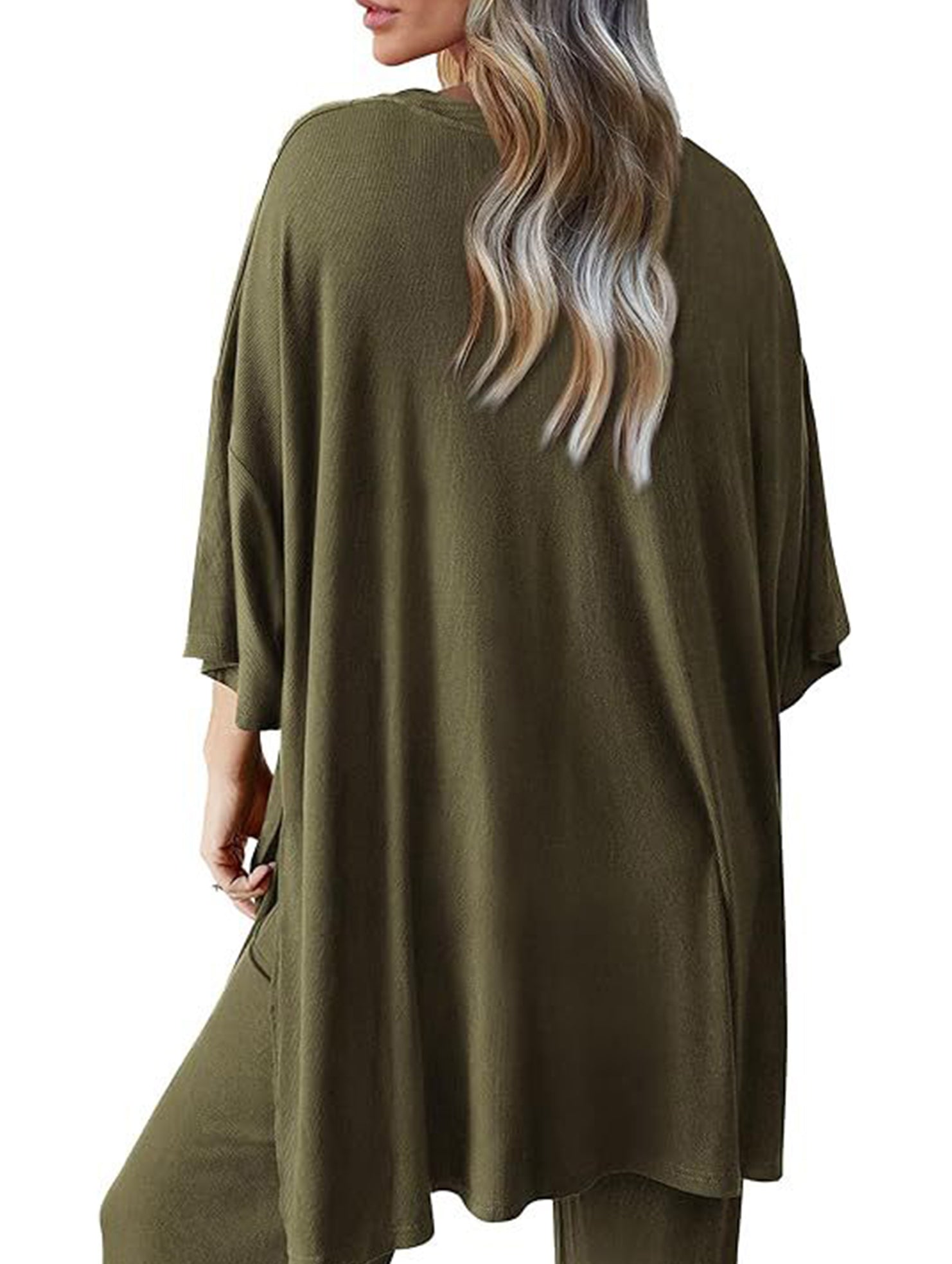 Casual round neck loose T-side suit