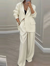 Casual wide-leg trouser suit