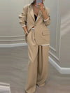 Casual wide-leg trouser suit
