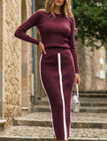 Long-sleeved two-piece dress set