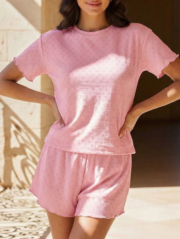 Summer Heart-Shaped Round Neck Home Wear for Women