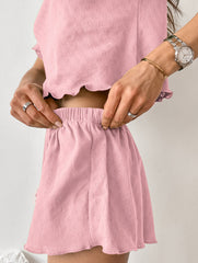 Summer Heart-Shaped Round Neck Home Wear for Women