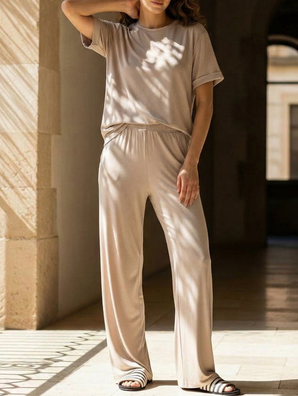 Soft knitted loose-fitting pajamas for women