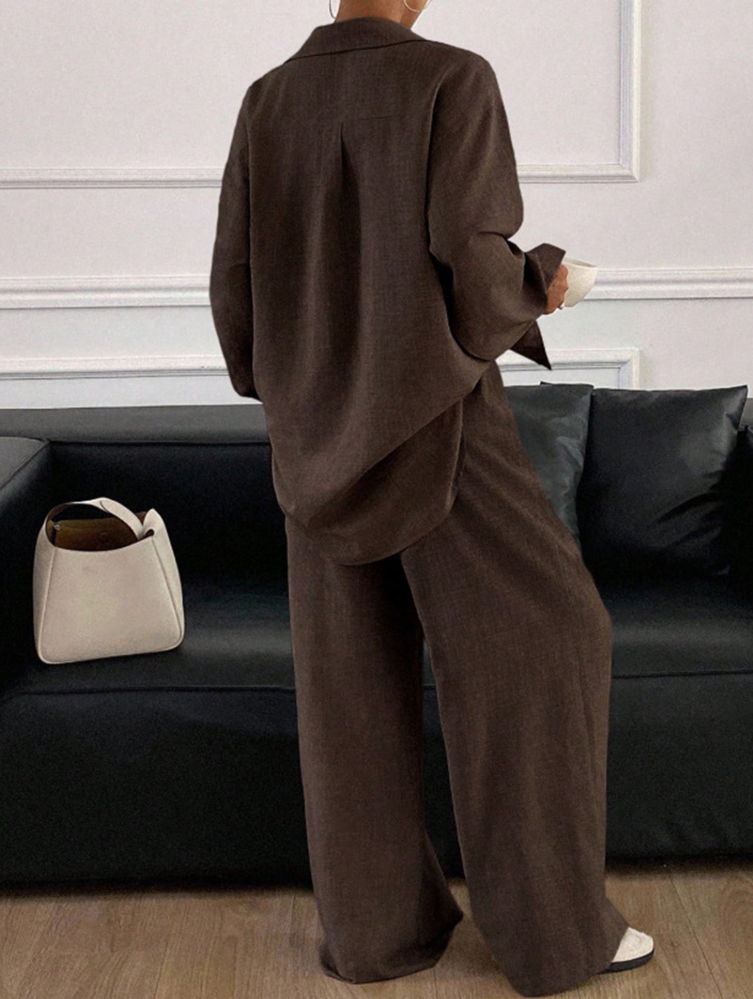 Casual, loose-fitting, and relaxed style shirt set