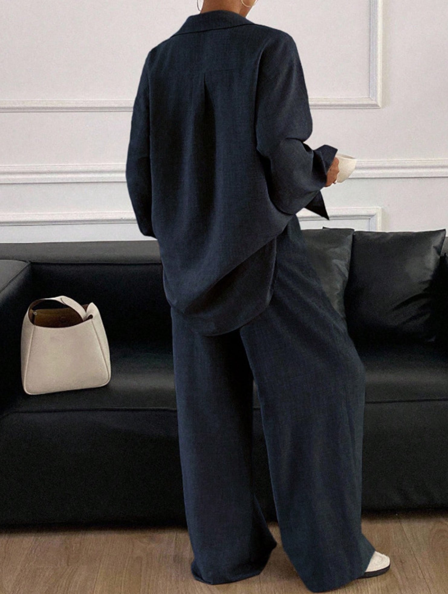 Casual, loose-fitting, and relaxed style shirt set