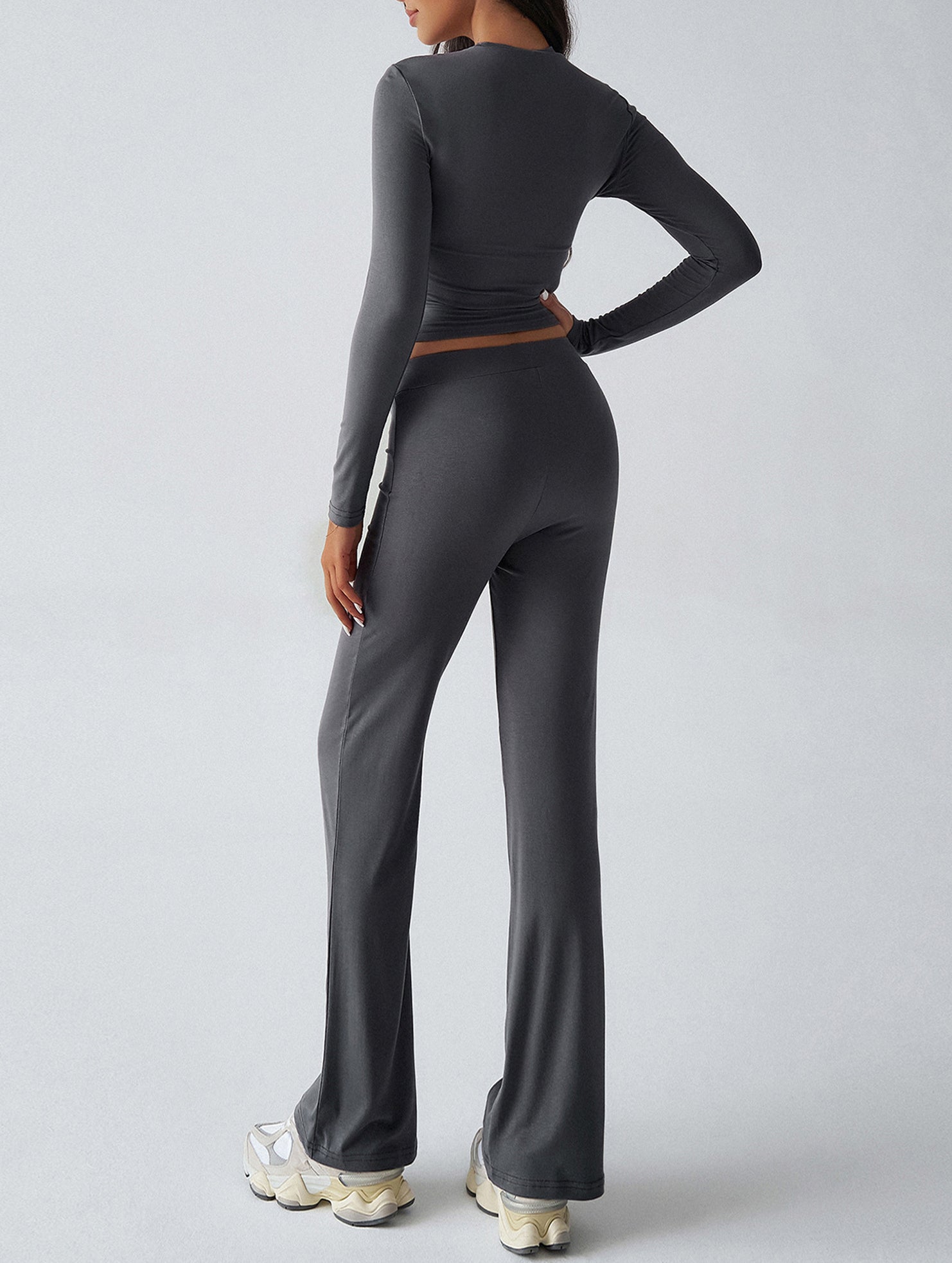 Sporty long-sleeved inner layer pants suit for women_CWSS01416