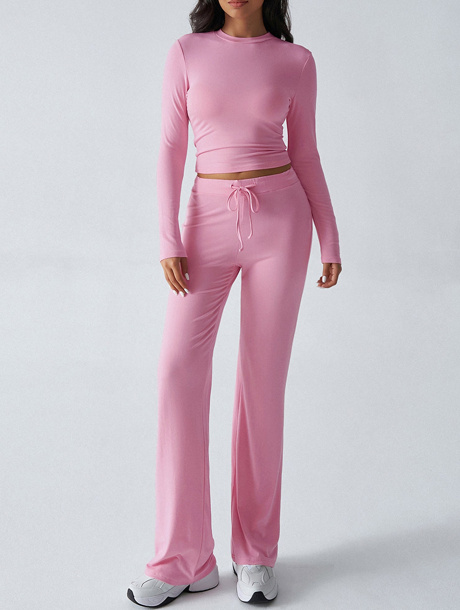 Sporty long-sleeved inner layer pants suit for women_CWSS01416