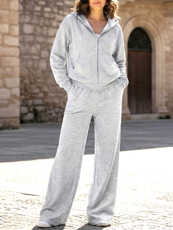 Women's Sports Hoodie Jacket and Pants Set