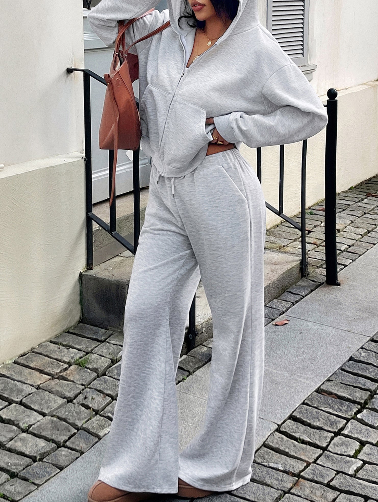 Women's Sports Hoodie Jacket and Pants Set