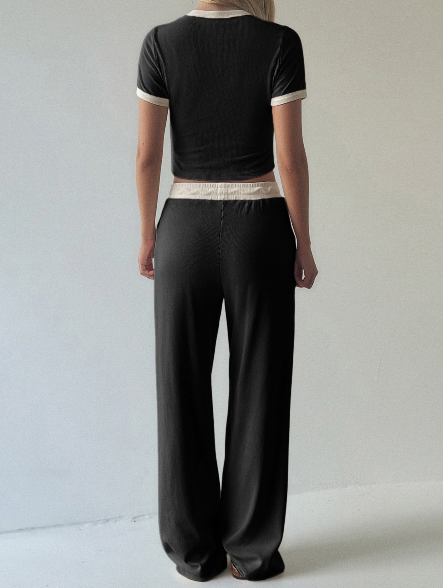 Women's Sports T-shirt and Casual Pants Set