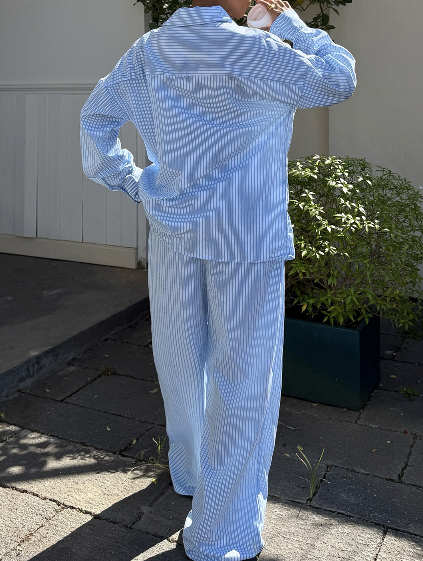 Resort Style Shirt and Casual Trousers Suit for Women_CWSS01420