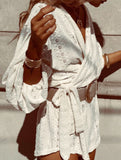 Casual Loose Long-Sleeved Shorts Set for Women_CWSS01428