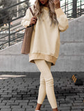 Women's Crew Neck Irregular Sweatshirt Set_CWSS01444