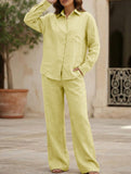 Casual shirt and loose wide-leg pants suit_CWSS01447
