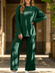 Comfortable round neck loungewear for women_CWSS01452