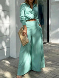 Solid Lapel Slim Fashion Set