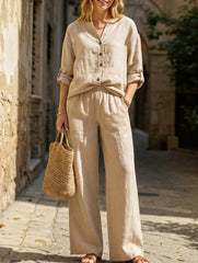Loose Wide Leg Pants Set