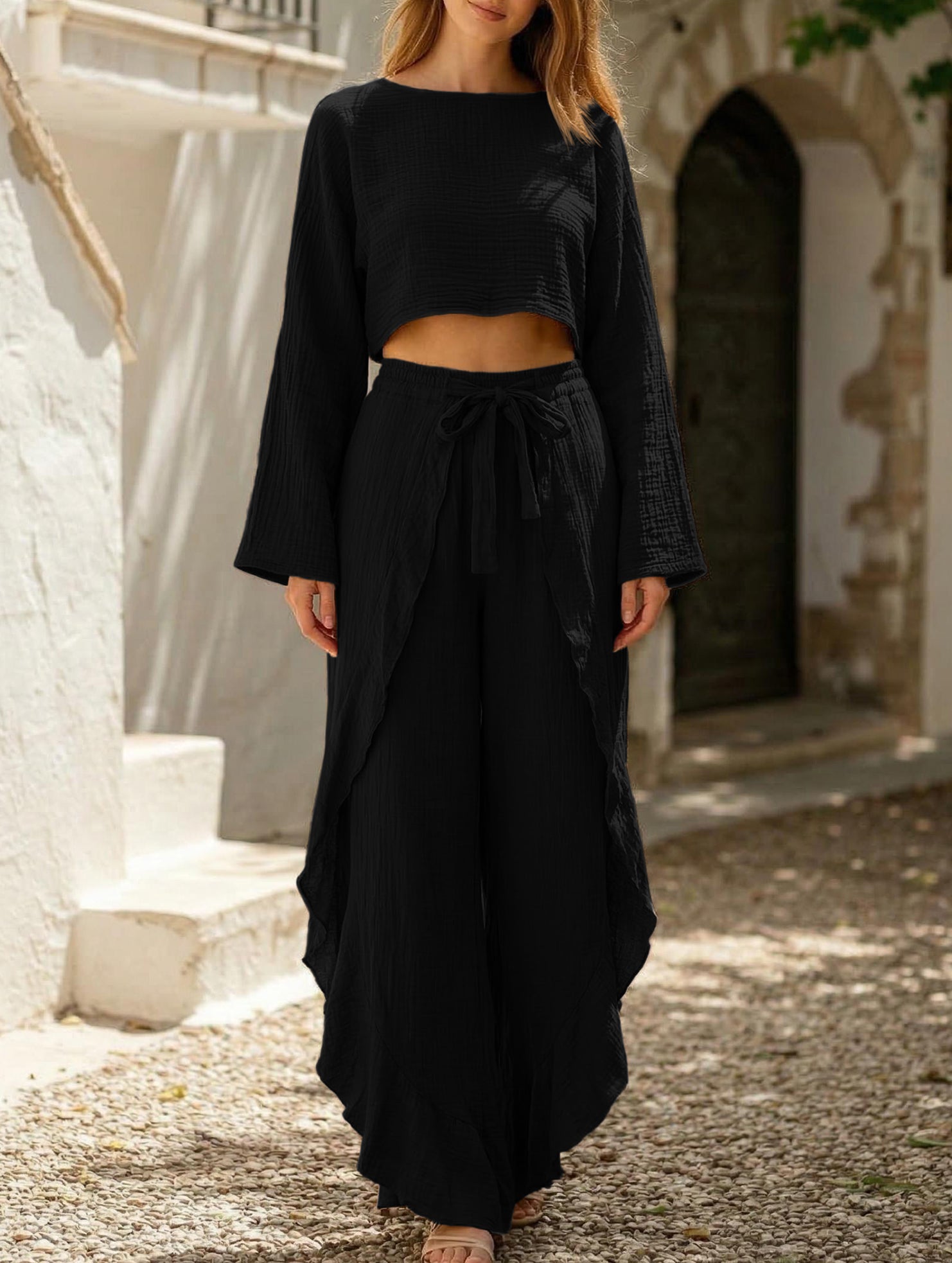 Loose Top Pants Two Piece Set