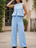 Sleeveless Top Pants Two Piece Set_CWSS01486