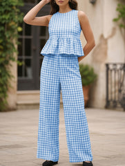 Sleeveless Top Pants Two Piece Set_CWSS01486